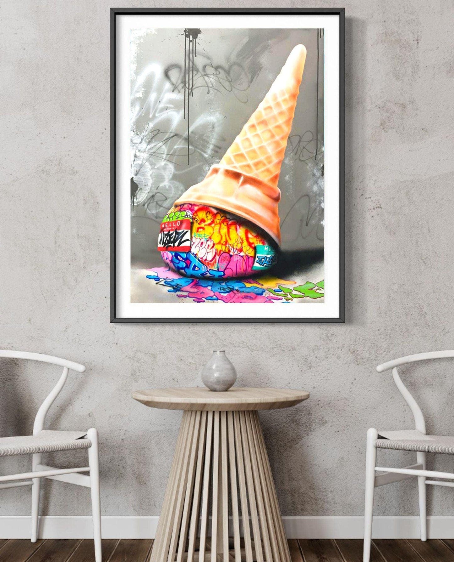 Graffiti Ice Cream Cone