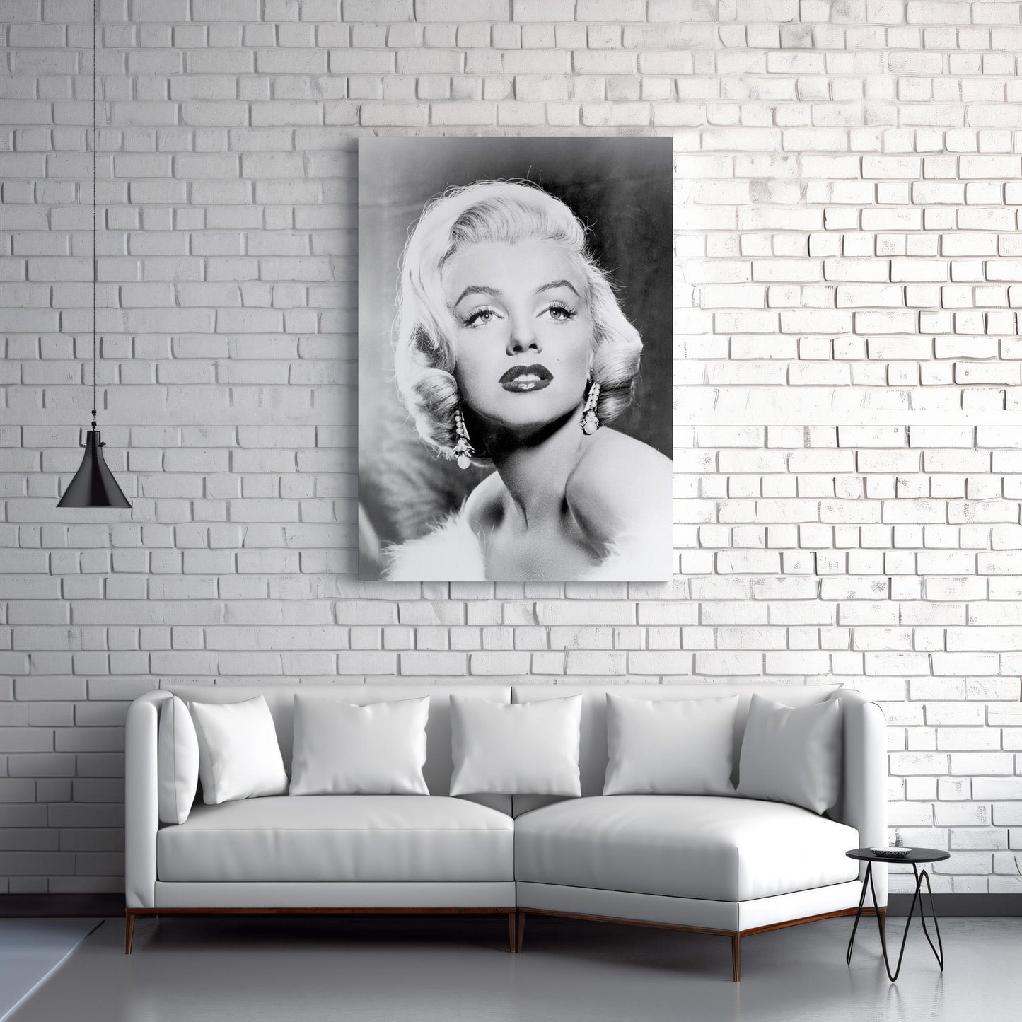 Marilyn Monroe black and white photography canvas wallart or art print poster