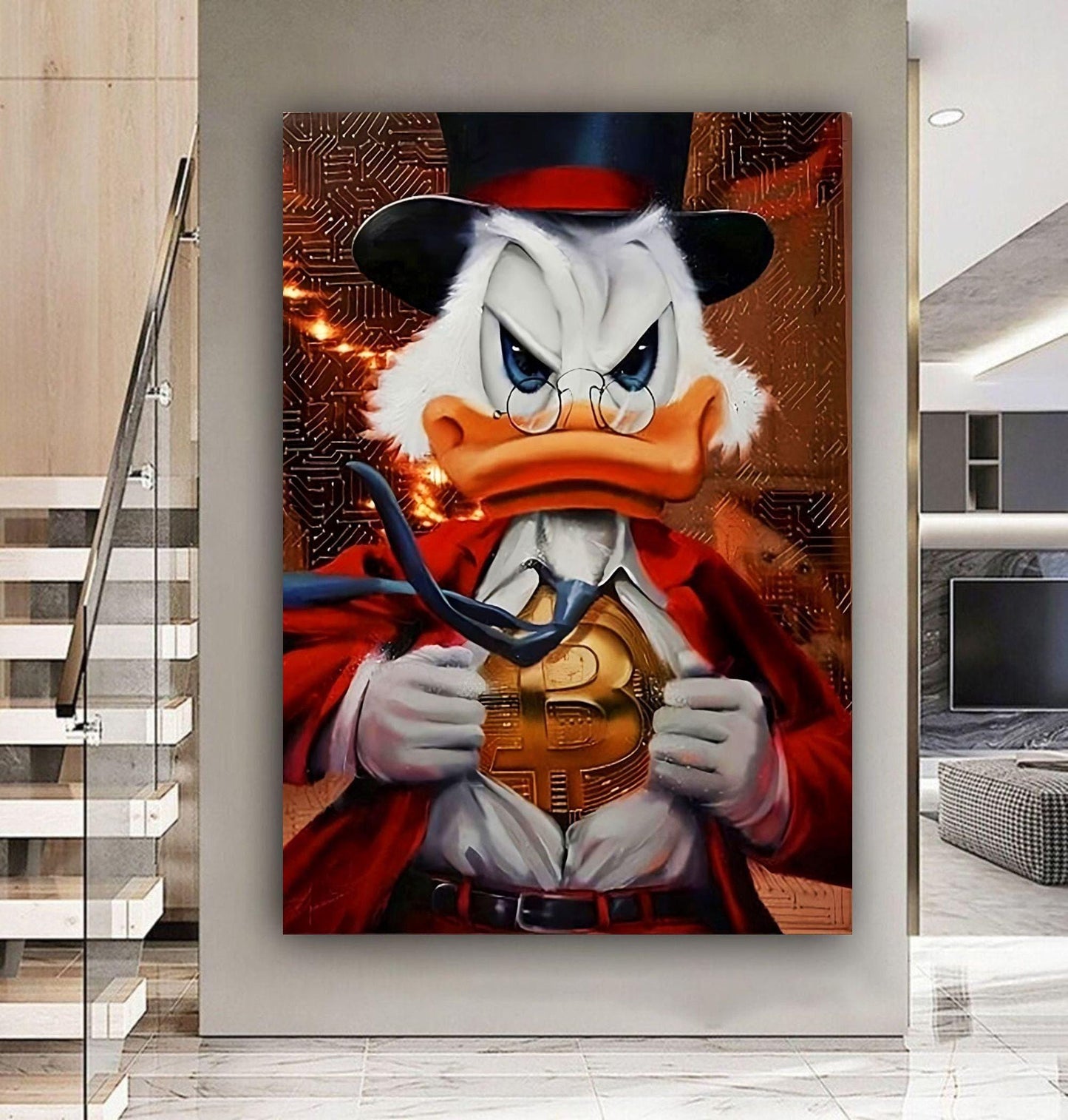 Pop Art Donald Duck Bitcoin