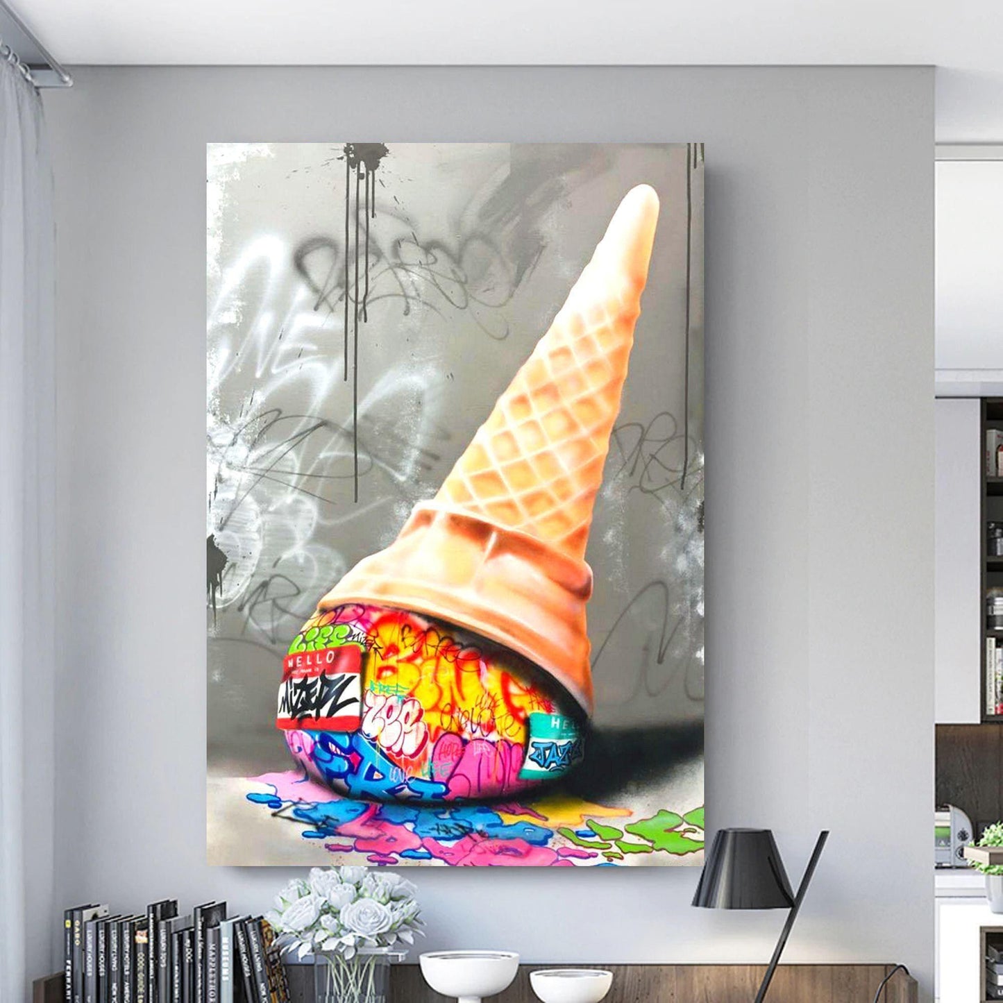 Graffiti Ice Cream Cone