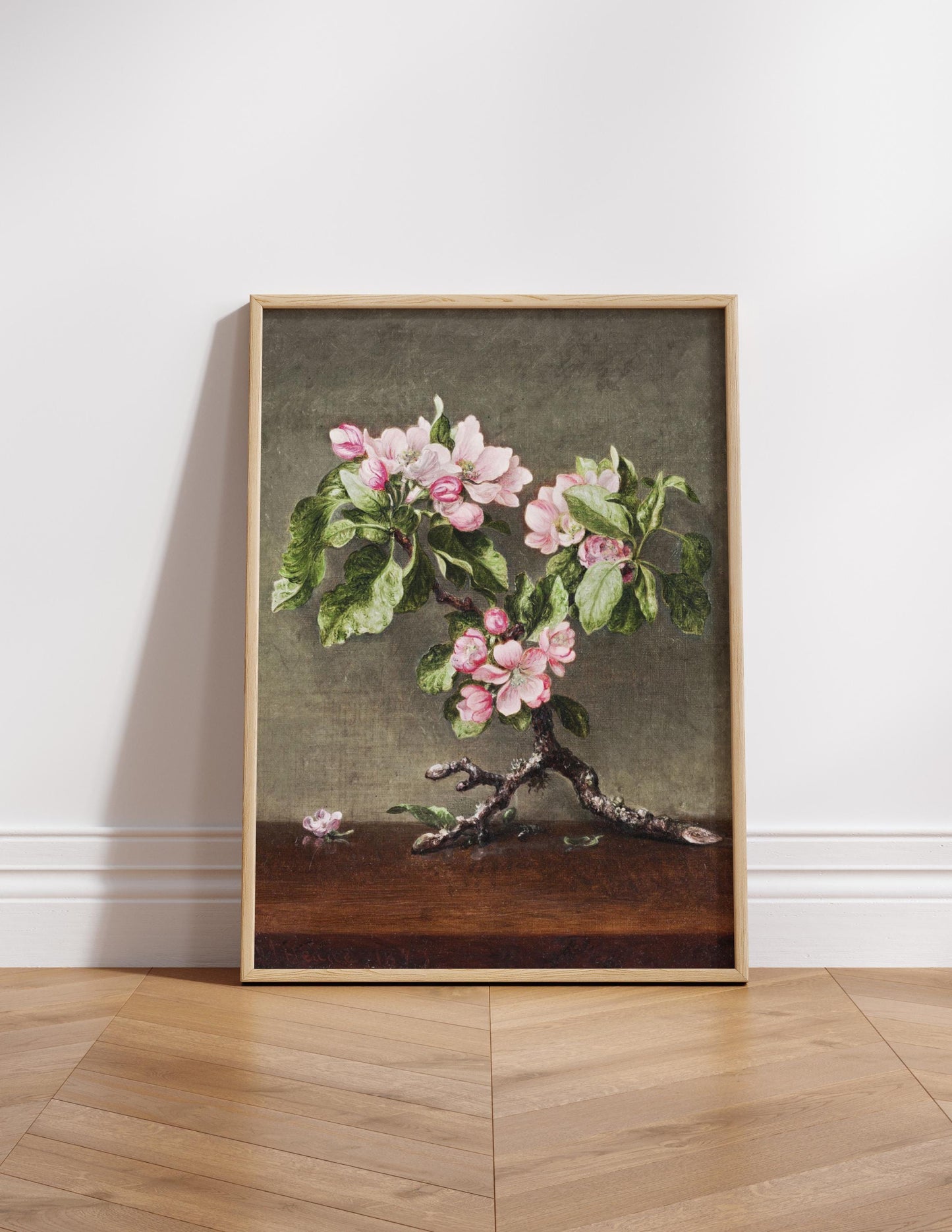 Vintage blossom flowers canvas wall art or poster print for Mother's Day gift. Mum bedroom picture, present for Mom. Victorian painting