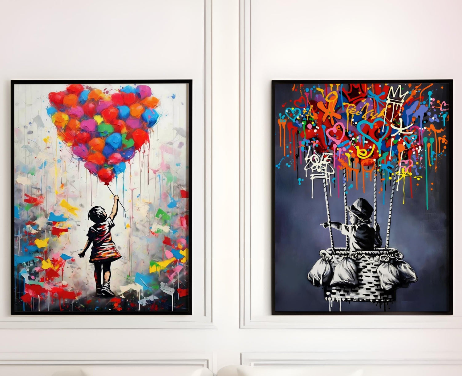 graffiti art work or canvas balloon theme