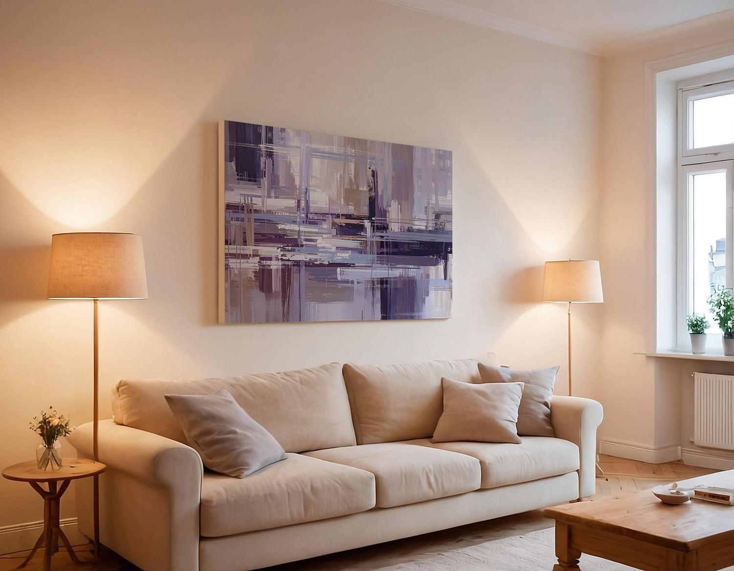 abstract painting for living rooms in modern uk homes