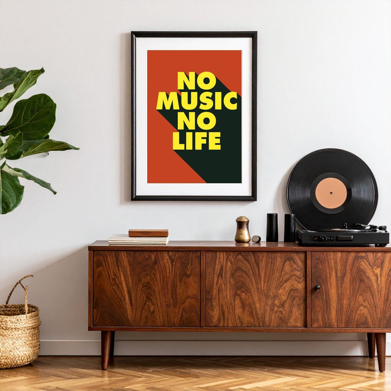 no music no life art print or canvas