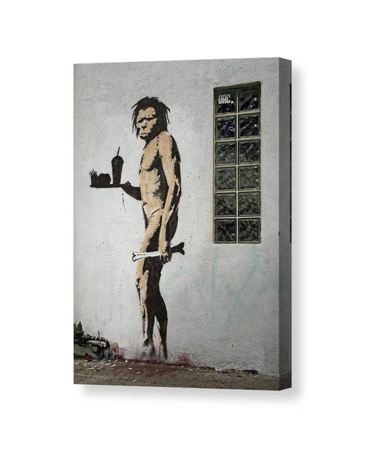 Banksy Fast Food Caveman