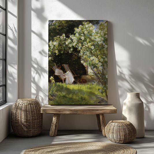 Vintage rose garden flowers canvas wall art or poster print for Mother&#39;s Day gift. Mum bedroom picture, present for Mom. Victorian painting