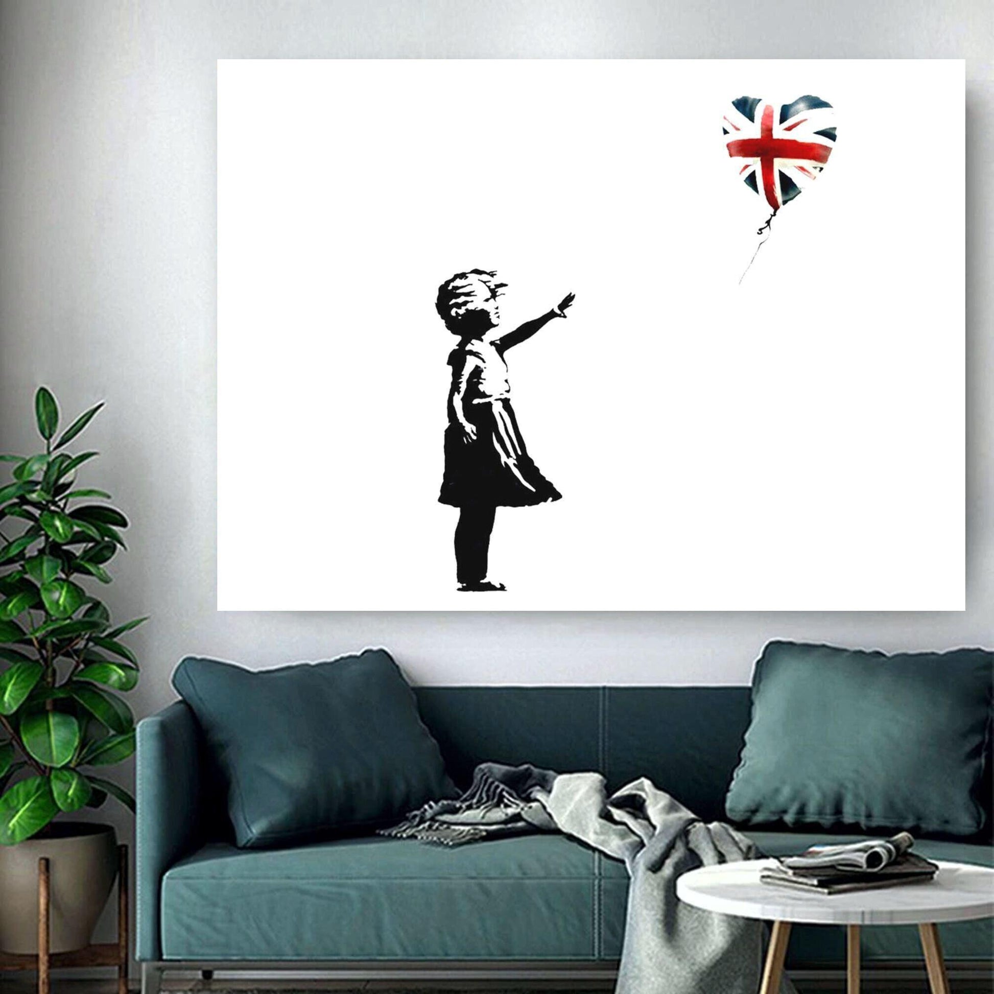 Banksy Girl with Union Jack Balloon