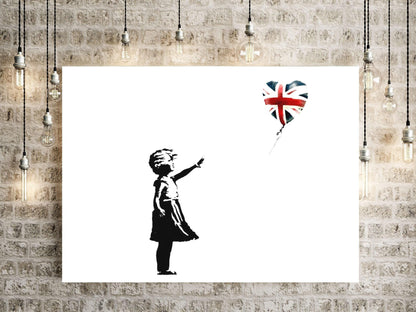 Banksy Girl with Union Jack Balloon