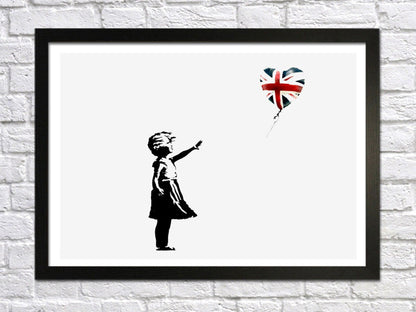 Banksy Girl with Union Jack Balloon