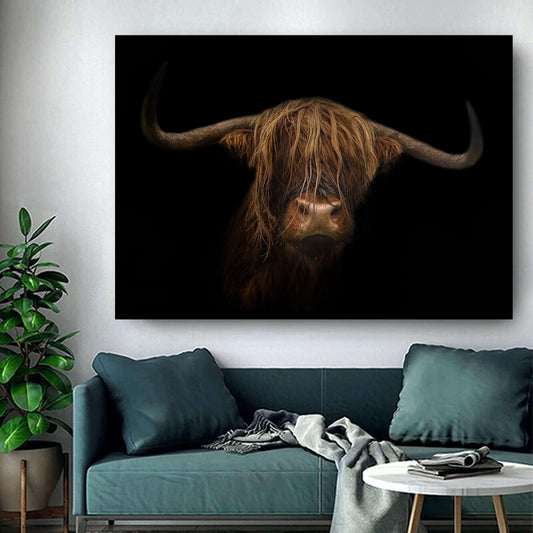 Scottish Highland Cow Face