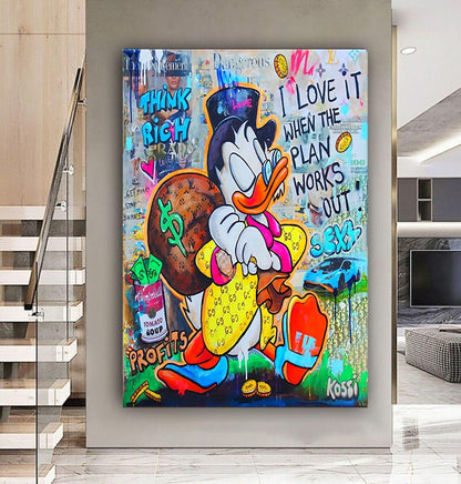 Donald Duck Rich Graffiti