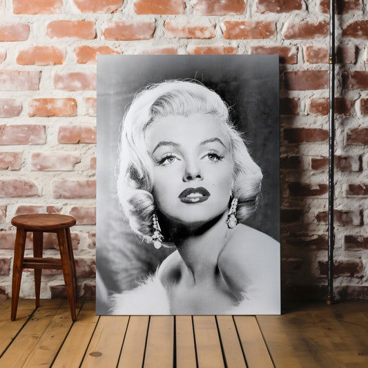 Marilyn Monroe black and white photography canvas wallart or art print poster