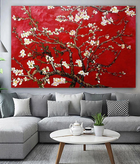 Van Gogh Almond Blossom Red