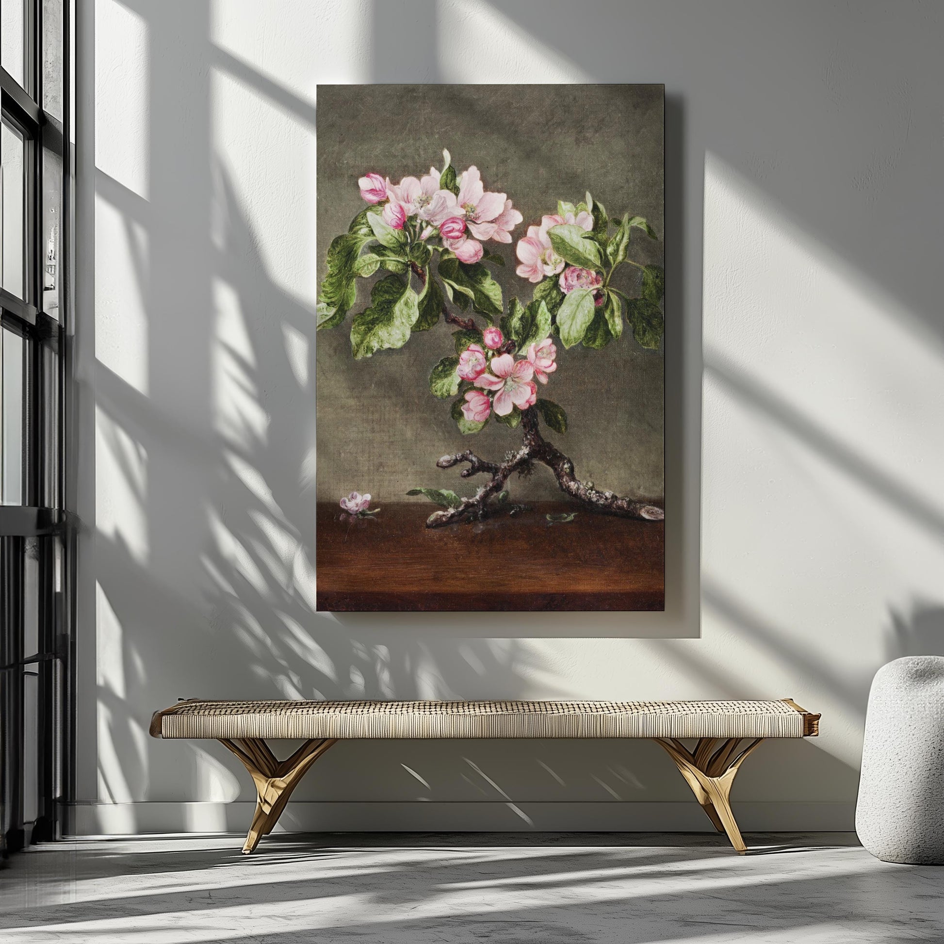 Vintage blossom flowers canvas wall art or poster print for Mother&#39;s Day gift. Mum bedroom picture, present for Mom. Victorian painting