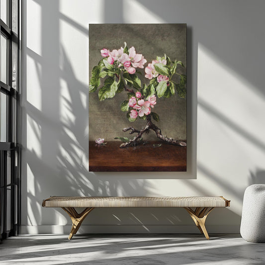 Vintage blossom flowers canvas wall art or poster print for Mother&#39;s Day gift. Mum bedroom picture, present for Mom. Victorian painting