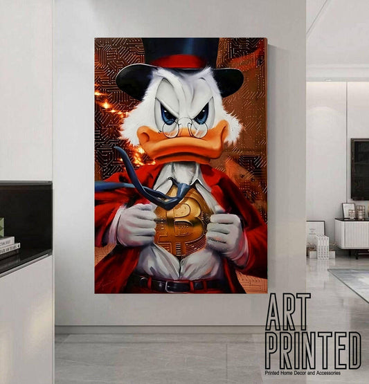 Pop Art Donald Duck Bitcoin