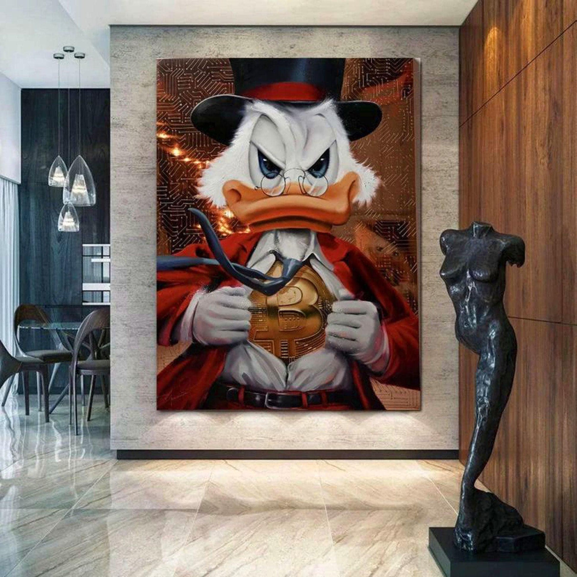 Pop Art Donald Duck Bitcoin