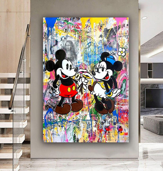 Mickey and Minnie Love Flower