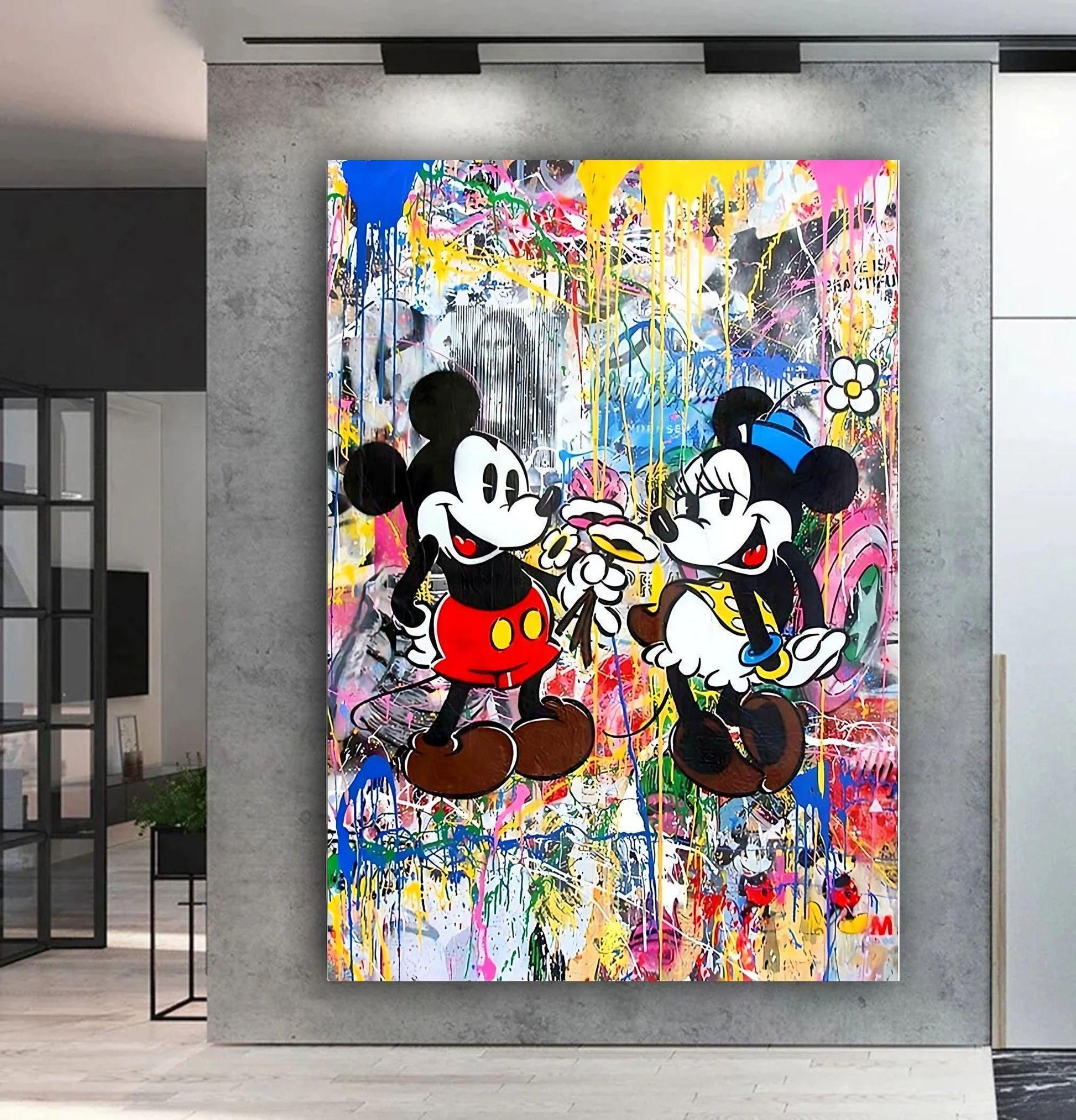 Mickey and Minnie Love Flower