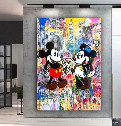 Mickey and Minnie Love Flower