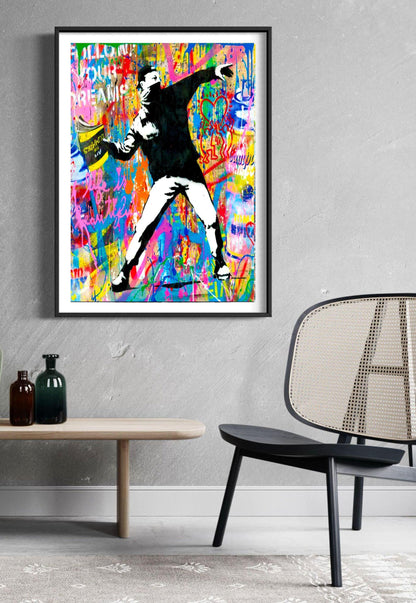 Banksy Book Thrower