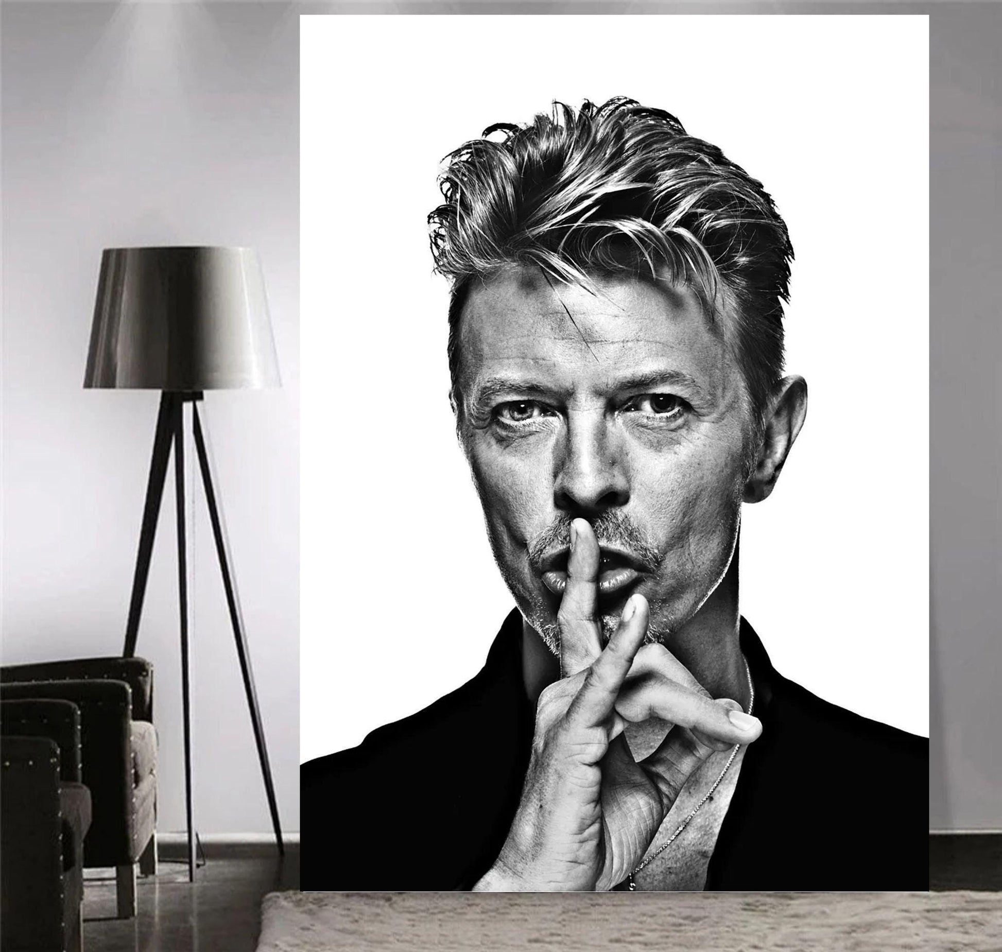 David Bowie Black and White Photo