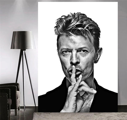 David Bowie Black and White Photo