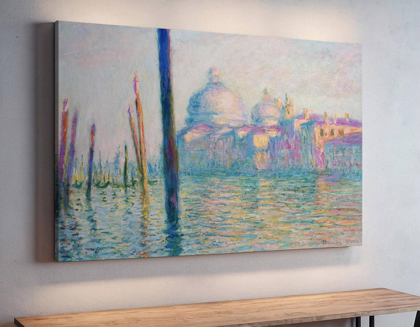 Monet Le Grand Canal wall art canvas or art print for home decor. Famous French Impressionist artist, Claude Monet, painting of Venice.