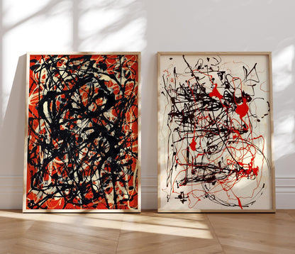 Set of 2 Jackson Pollock Art Prints