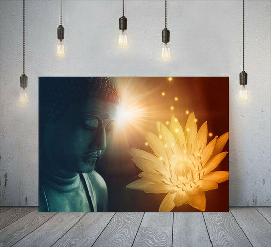 Buddha and Lotus Flower