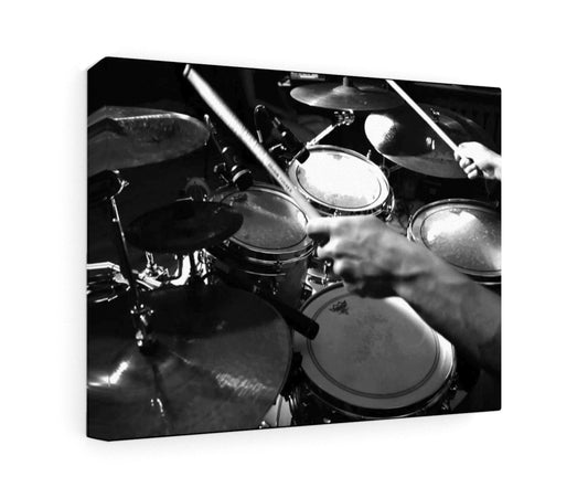 Drum Kit Black and White