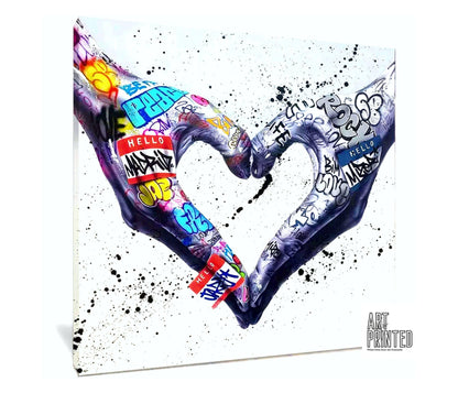 Graffiti Heart Hands Gesture