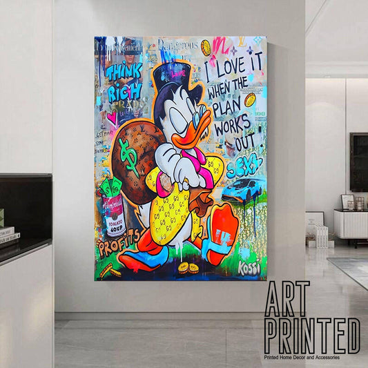 Donald Duck Rich Graffiti