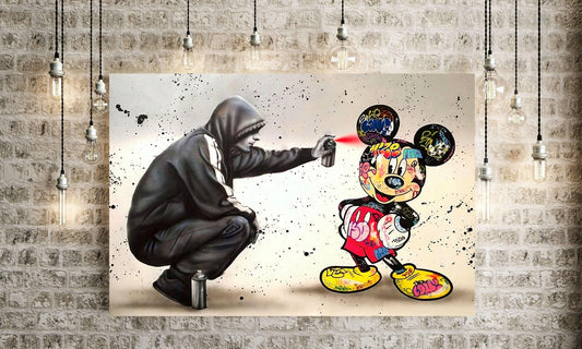 Mickey with Graffiti Artist