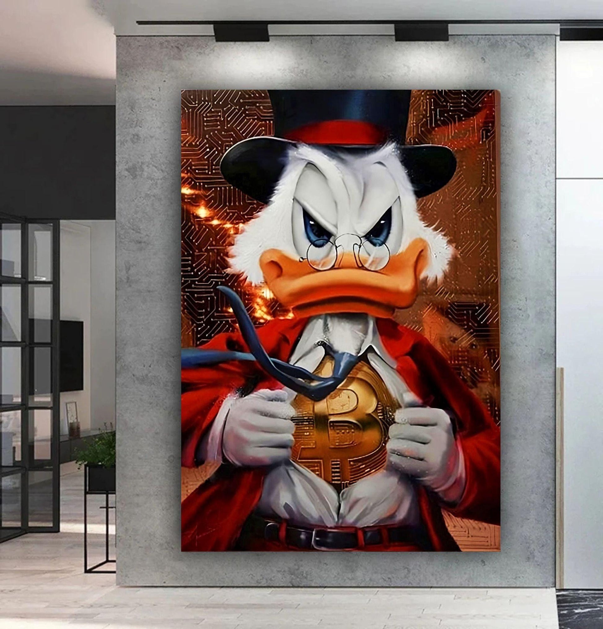 Pop Art Donald Duck Bitcoin