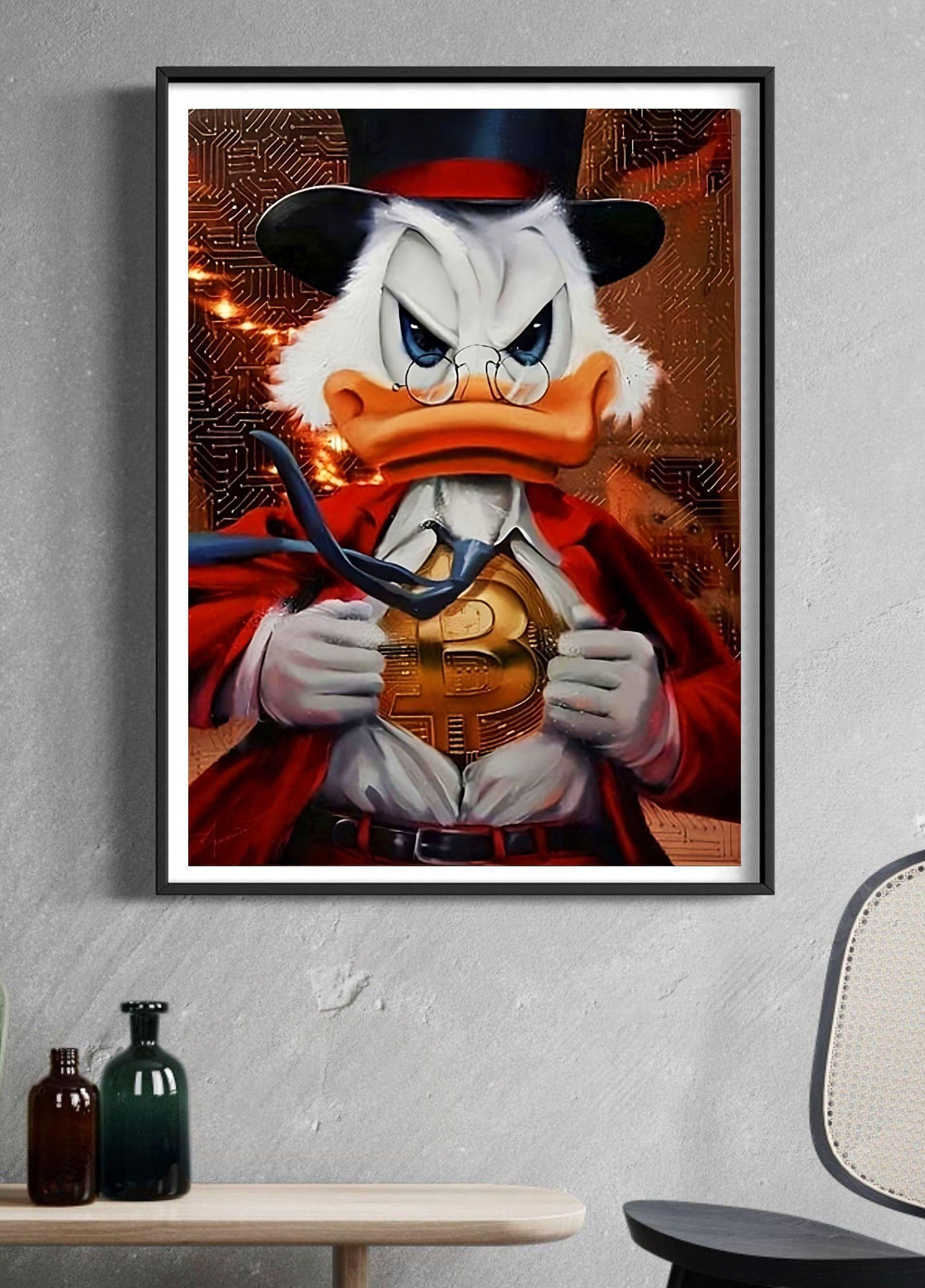 Pop Art Donald Duck Bitcoin