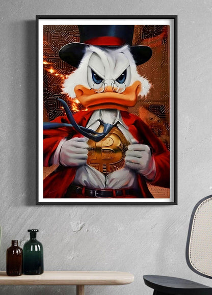Pop Art Donald Duck Bitcoin
