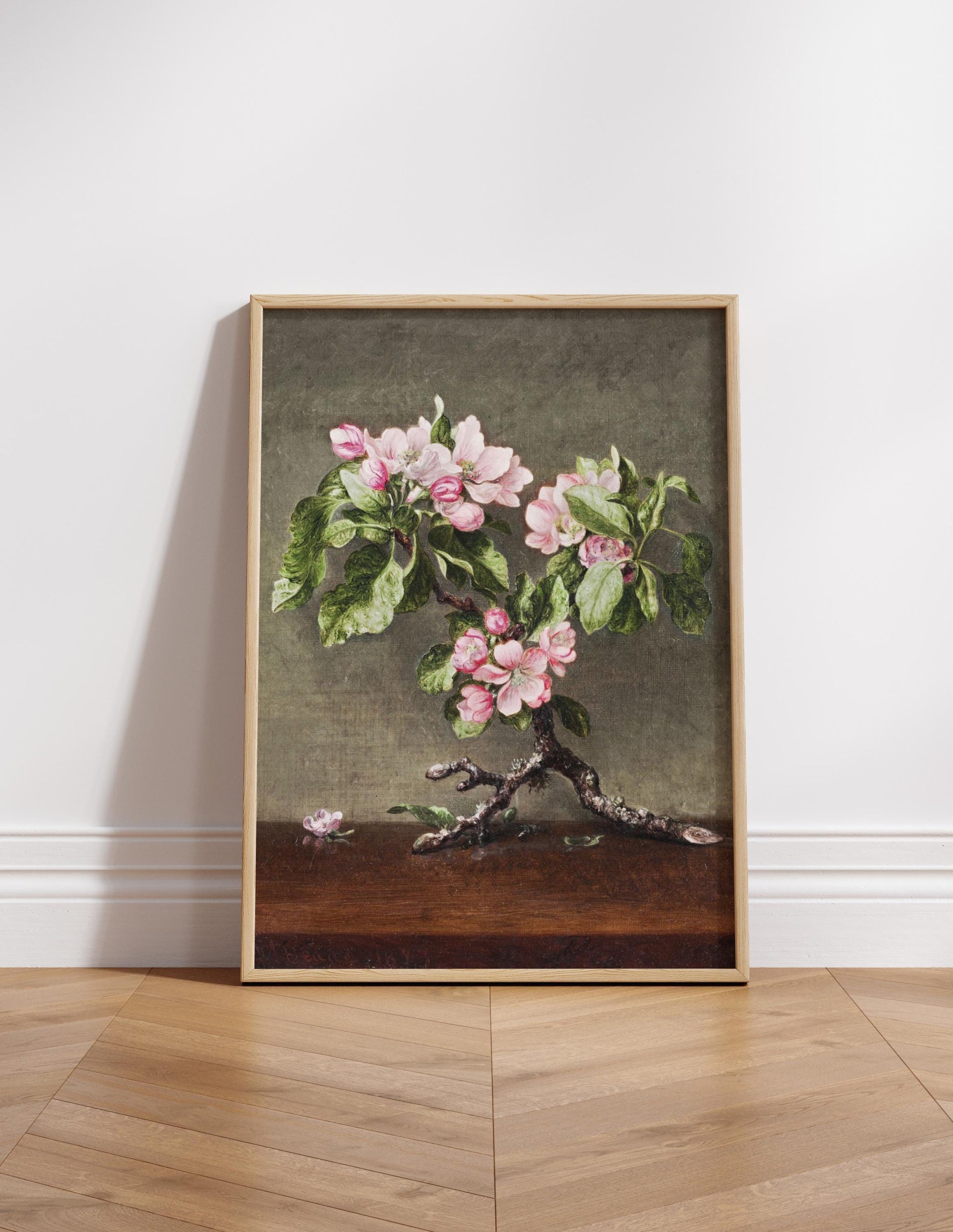 Vintage blossom flowers canvas wall art or poster print for Mother&#39;s Day gift. Mum bedroom picture, present for Mom. Victorian painting