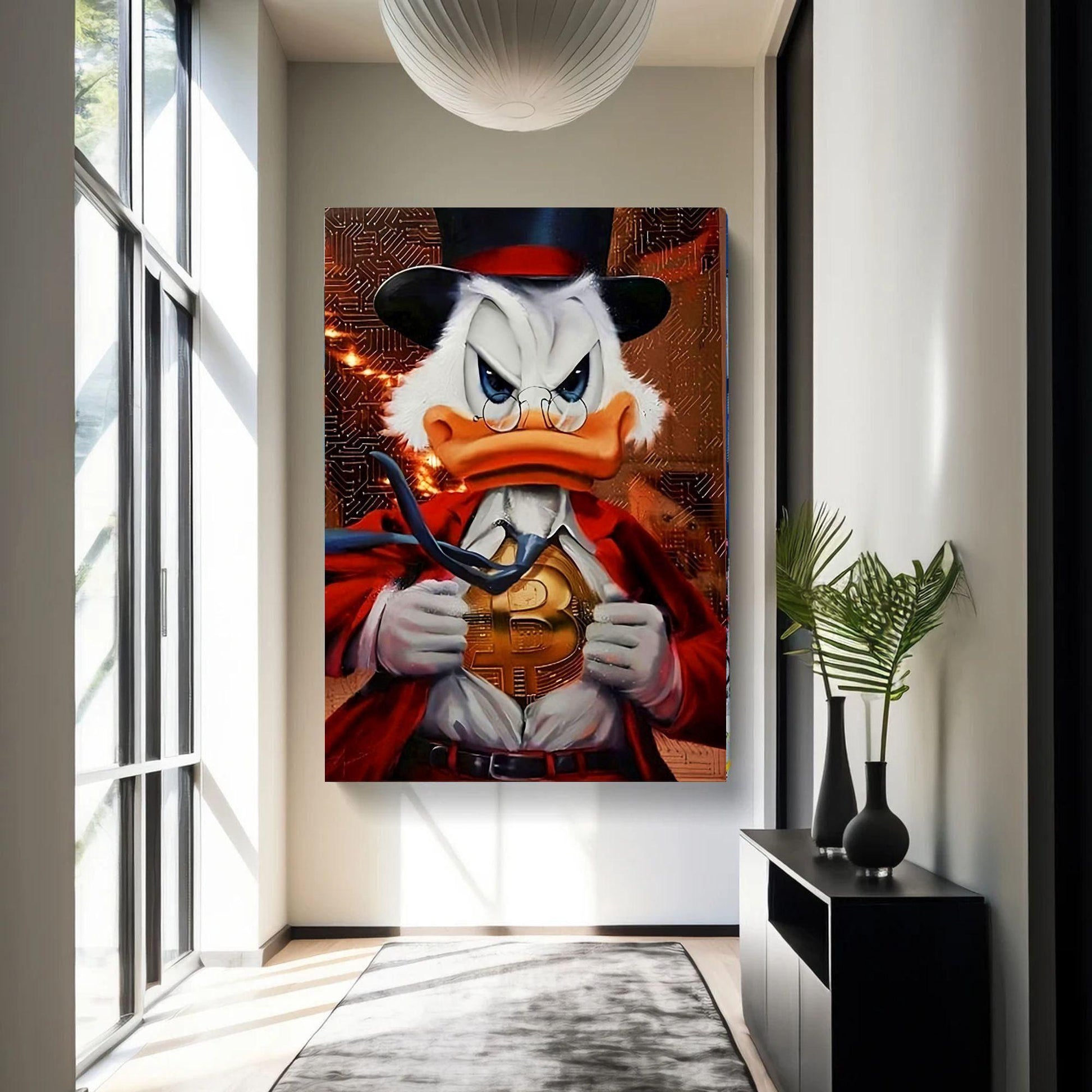 Pop Art Donald Duck Bitcoin