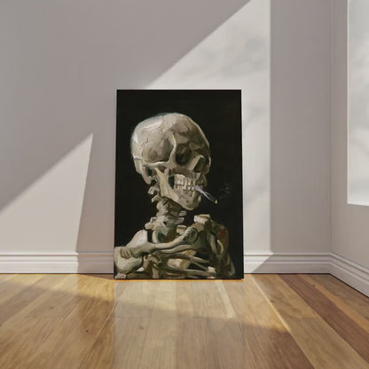 Van Gogh Skeleton with Cigarette